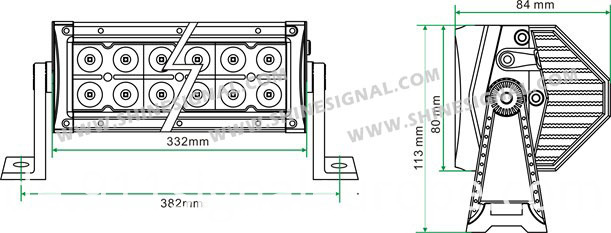 Aluminium House LED Spot Light Bar (DB3-24 72W)